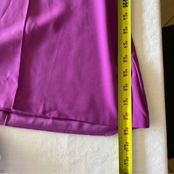 Reiss Gabi Fluid Flare Trousers Size 4 Magenta Purple Jewel Tone Extra Wide Leg - Picture 10 of 12